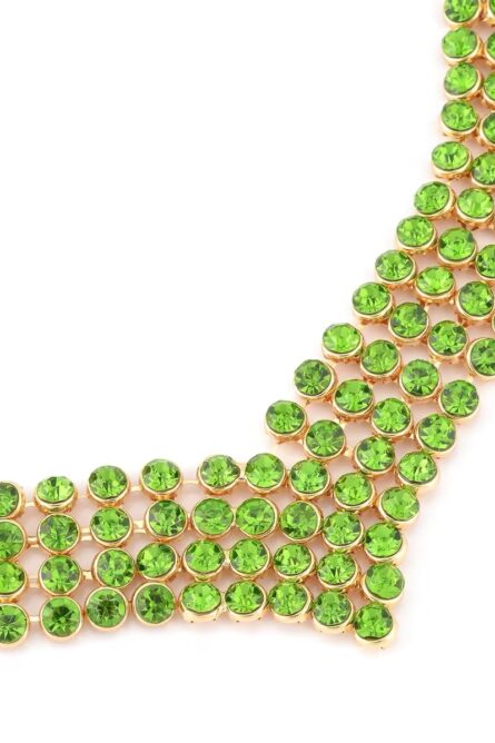 231 - Peridot Crystal Statement Necklace & Earring Set - Image 5