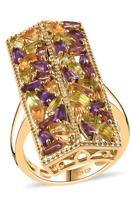 54 - Harlem Renaissance Mosaic Ring - Image 1