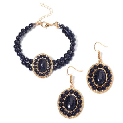 479 - Blue Sandstone Jewelry Set