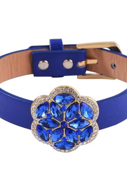 48 - Sapphire Blue Austrian Crystal Floral Jewelry Set – 4 - Image 8