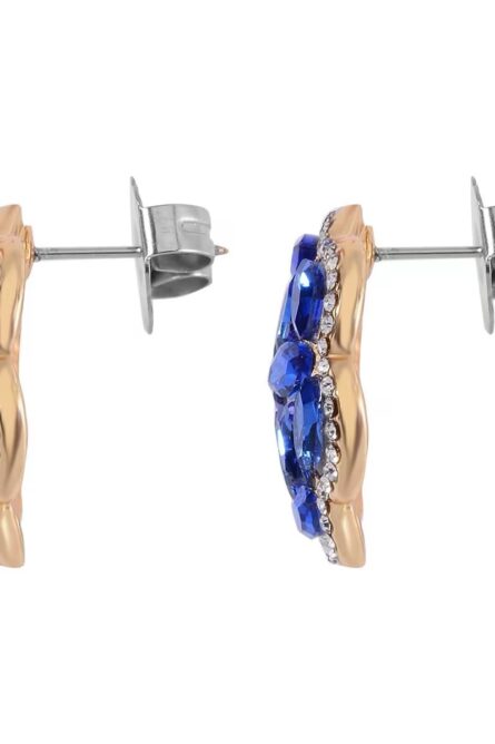 48 - Sapphire Blue Austrian Crystal Floral Jewelry Set – 4 - Image 3