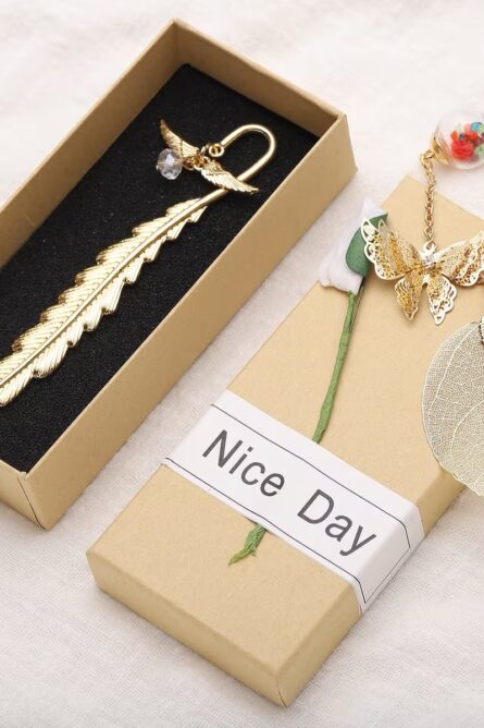 Set of 2 Goldtone Metal Bookmarks - Image 2