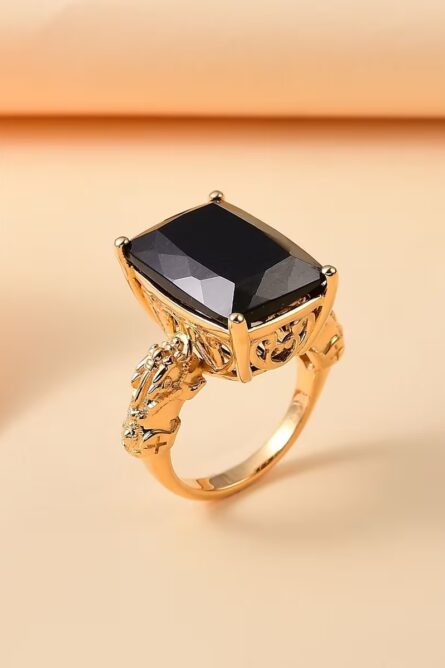 5 -  Mystic Pixiu Black Jade Ring - Image 5