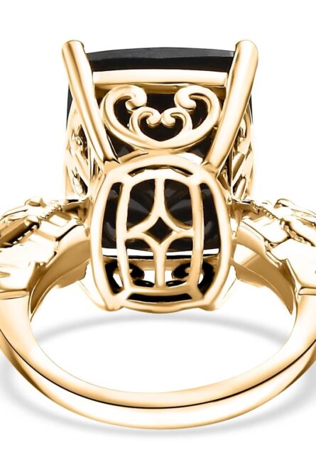 5 -  Mystic Pixiu Black Jade Ring - Image 2