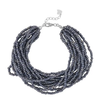 449 - Noir Harmony Seed Bead Bracelet