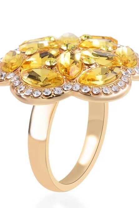 48 - Golden Bloom Austrian Crystal 4-Piece Jewelry Set - Image 9