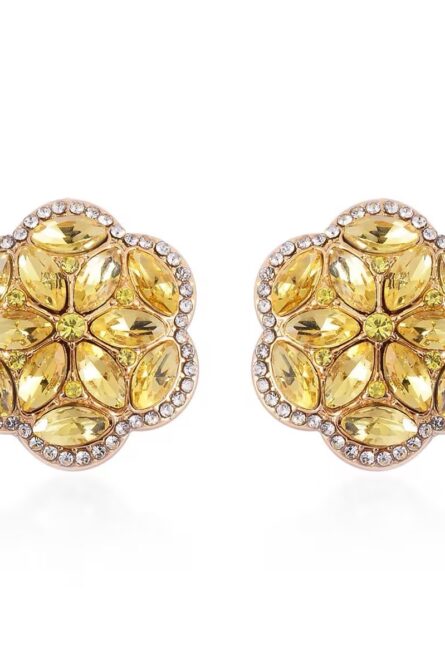 48 - Golden Bloom Austrian Crystal 4-Piece Jewelry Set - Image 7