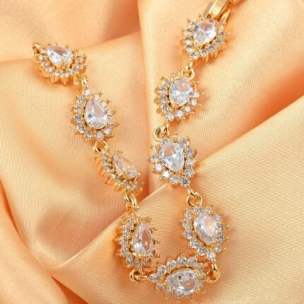402-  Sunburst Radiance Simulated Diamond Bracelet