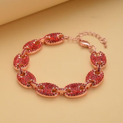 399 - Red Radiance Mariner Link Bracelet