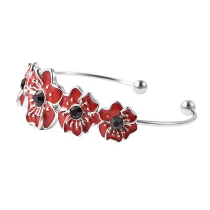 301 - Poppy Bloom Crystal Cuff Bracelet