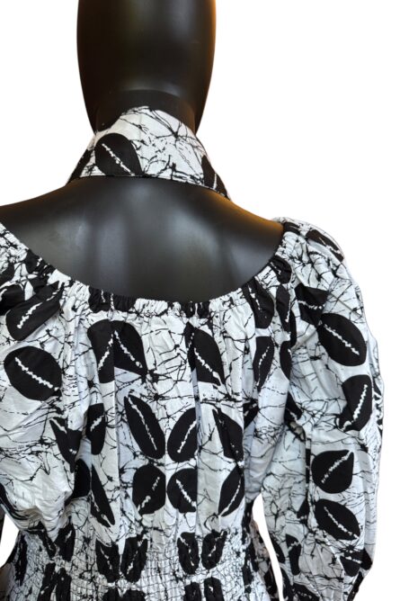 0024 - White Galaxy Ankara Infinity Dress - Image 3