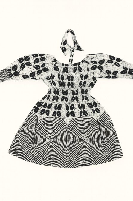 0024 - White Galaxy Ankara Infinity Dress - Image 2