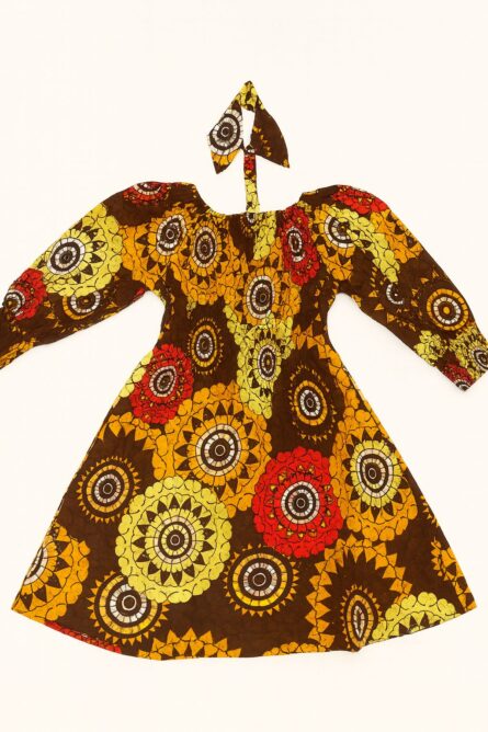 0024 - Sunburst Mosaic Ankara Dress - Image 2