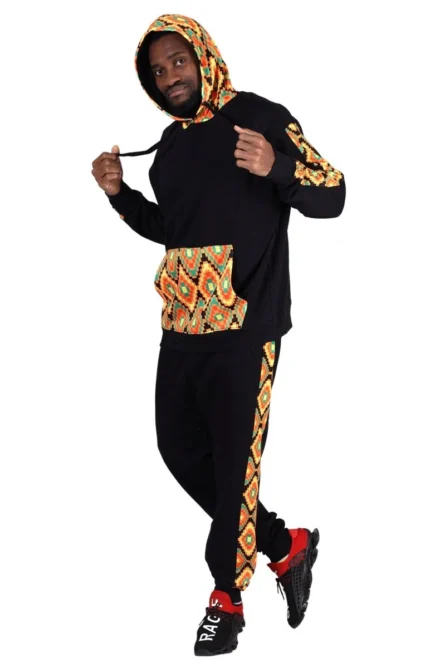 091 - Ember Glow African Print Unisex Jogger Set