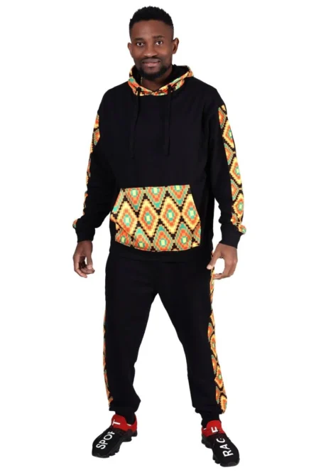 091 - Ember Glow African Print Unisex Jogger Set - Image 4