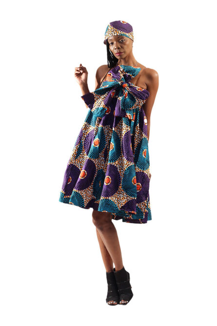 0027 - Royal Orbit Ankara Infinity Dress - Image 5