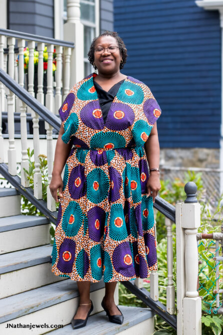 0027 - Royal Orbit Ankara Infinity Dress - Image 3