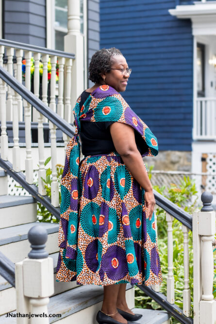 0027 - Royal Orbit Ankara Infinity Dress - Image 2