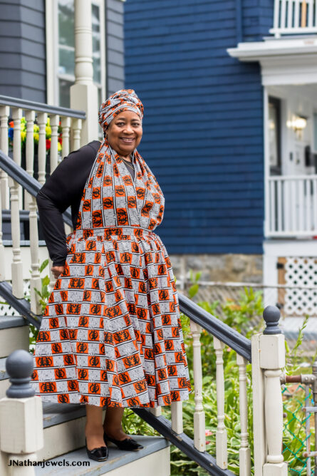 0027 - Ember Crown Ankara Infinity Dress