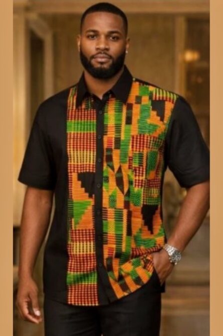 081 - Kente Legacy Panel Shirt