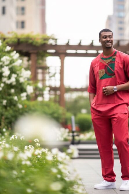 Crimson Heritage Senator Suit (Handmade in Nigeria) - Image 4